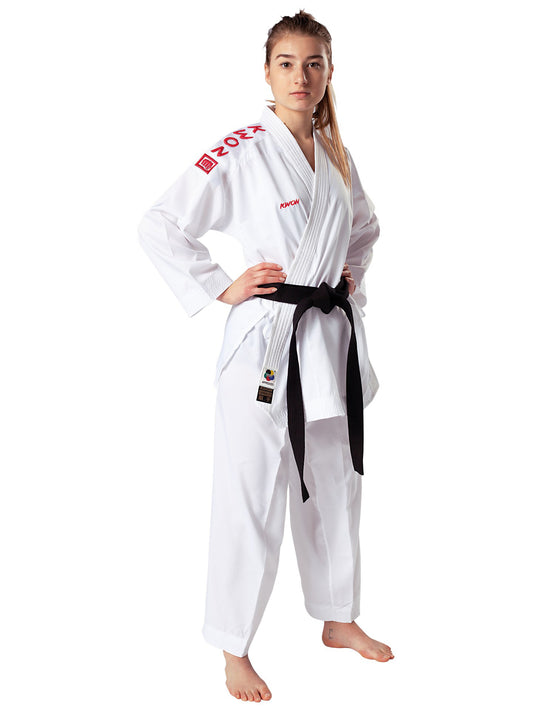KWON (R) Karateanzug Supralite - Kumite Gi - WKF rec. - Schulterstreifen rot