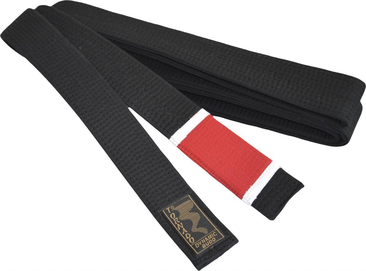 BJJ Gürtel schwarz, roter Balken