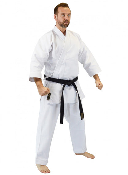 Karateanzug Kumite Gi TORA 14oz Canvas - Traditionelle Jacke - Schnürbund Hose