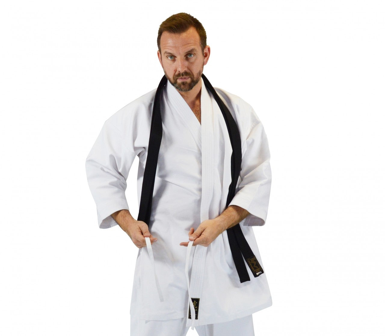 Karateanzug Kumite Gi TORA 14oz Canvas - Traditionelle Jacke - Schnürbund Hose