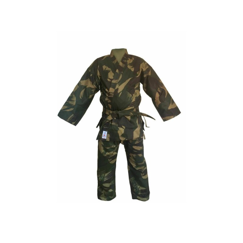 Karate Anzug Woodland-Camouflage - 10 oz - Tarnanzug