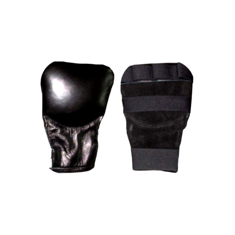 Karate Mitts schwarz Leder