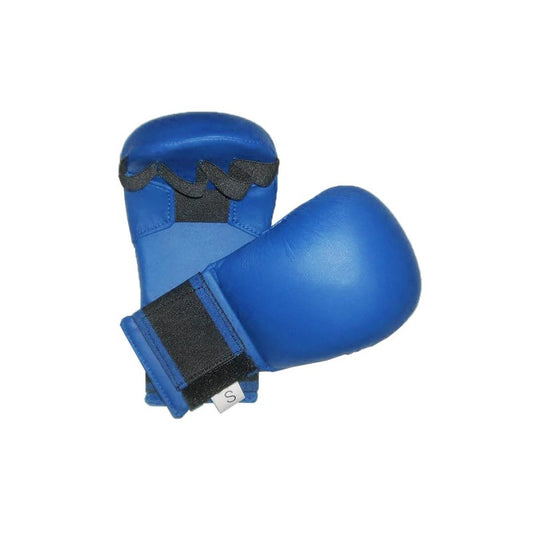 Karate Wettkampf Handmitts, blau, Kunstleder