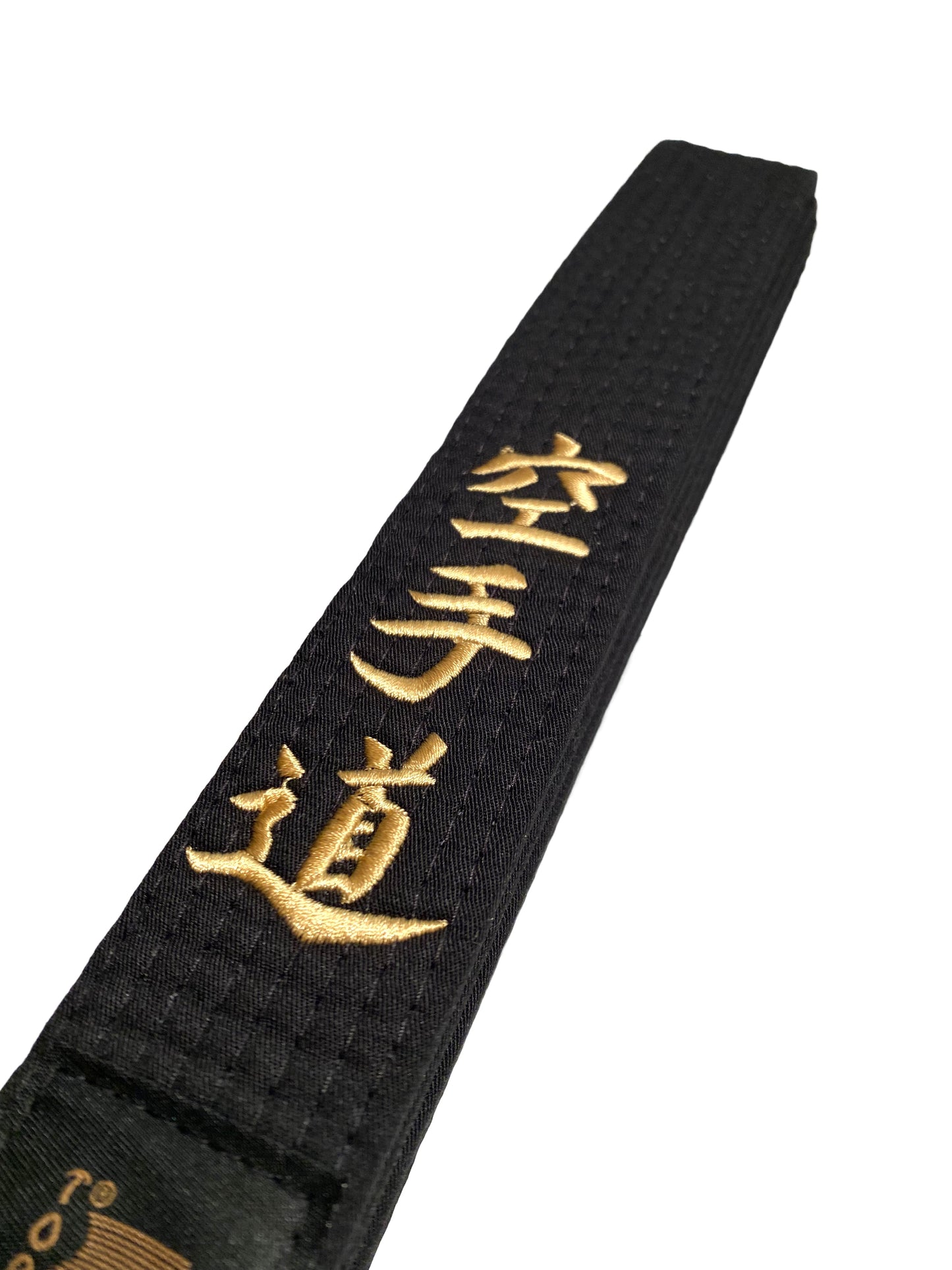 TEKKA BUDO Karategürtel schwarz - Bestickt - Karate Do - Schriftzeichen Bestickung gold - Schwarzgurt Kanji japanisch