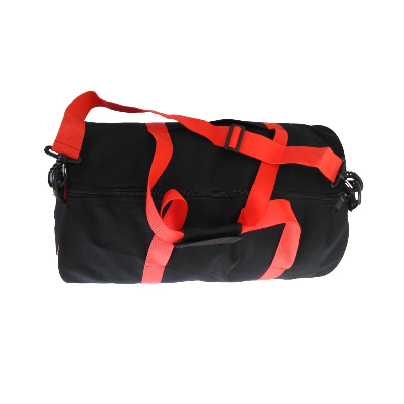 Karate-Sporttasche, schwarz rund, KARATE-Aufdruck - Karatetasche